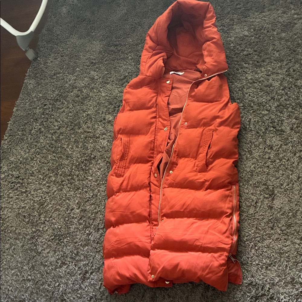 WHIT Icy Red Puffer Vest